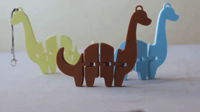 Flexi Dino Keychain Articulated