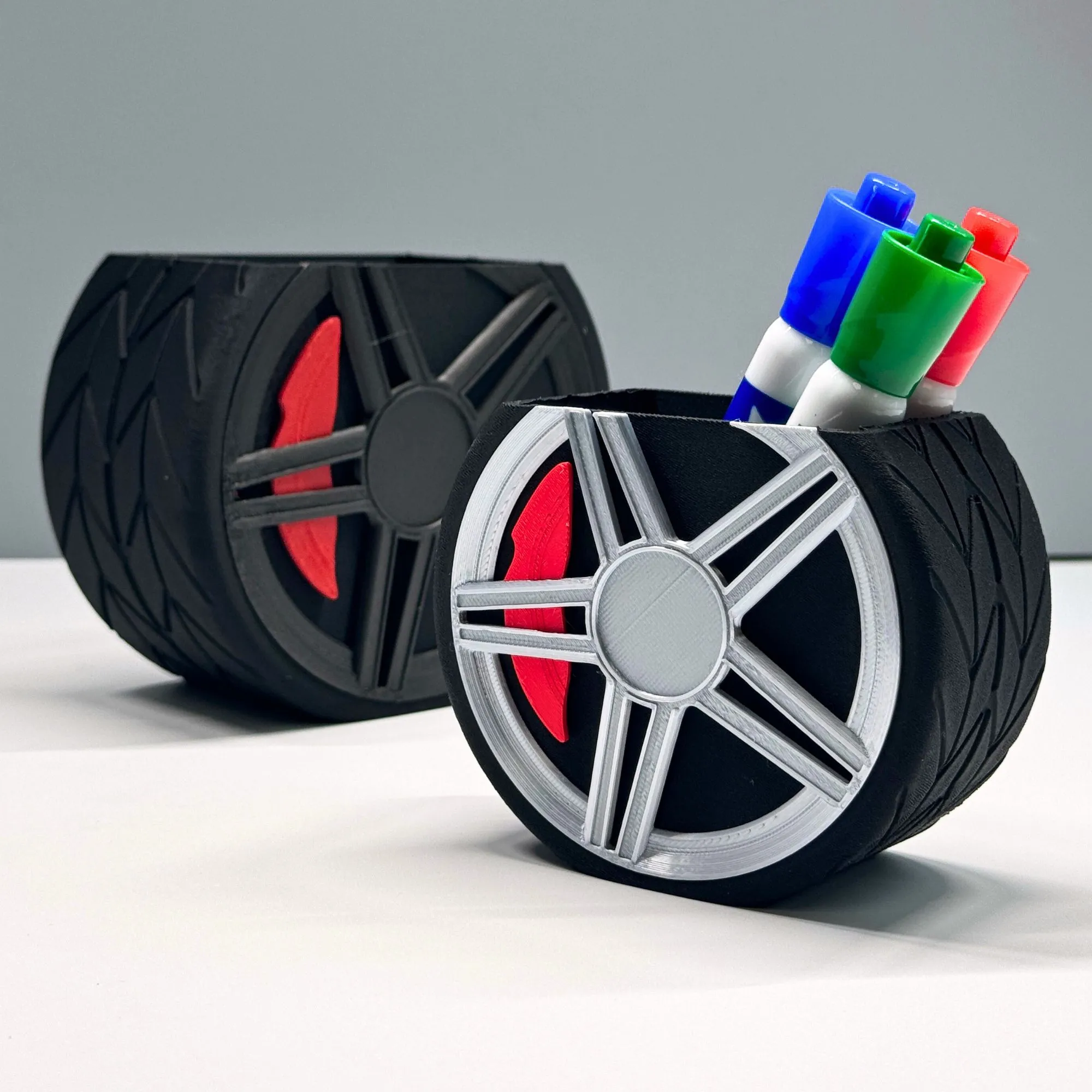 3D Printable Car Wheel Desktop Accessory