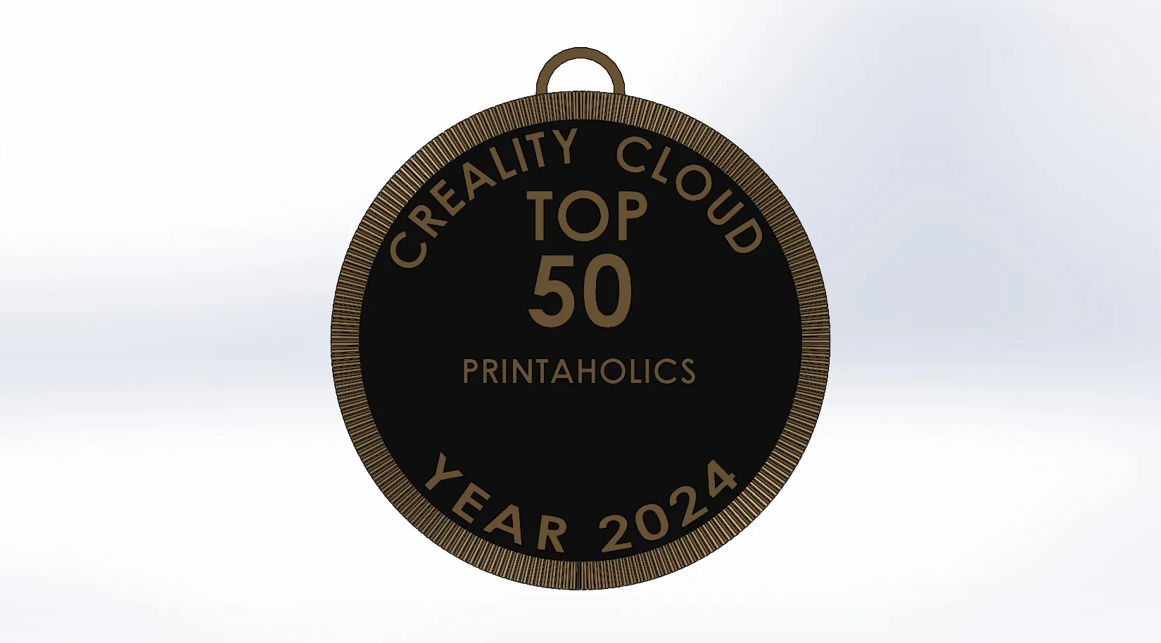 Creality Cloud Top 50 Printaholics Medal
