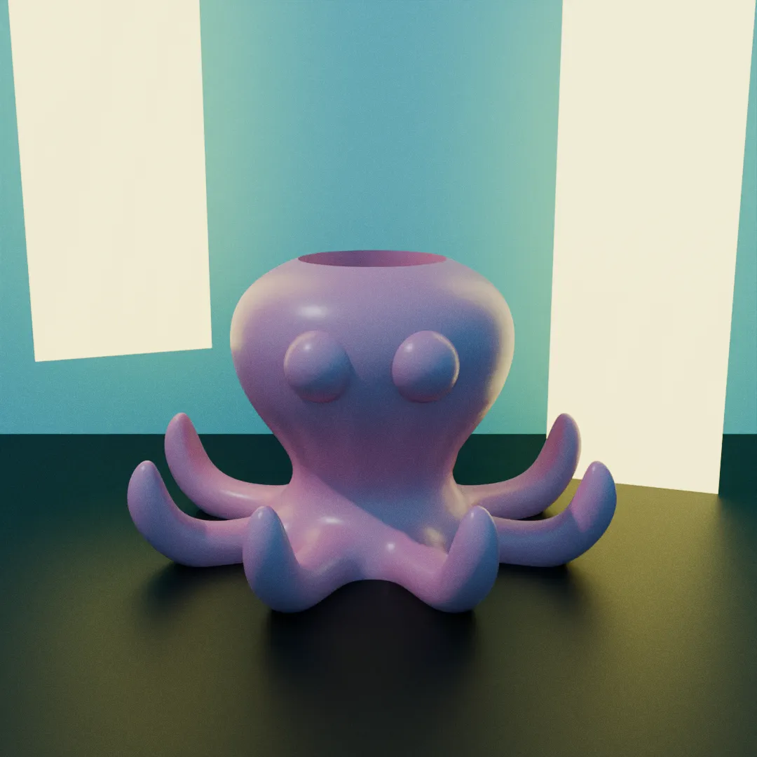 Octopus pencil holder