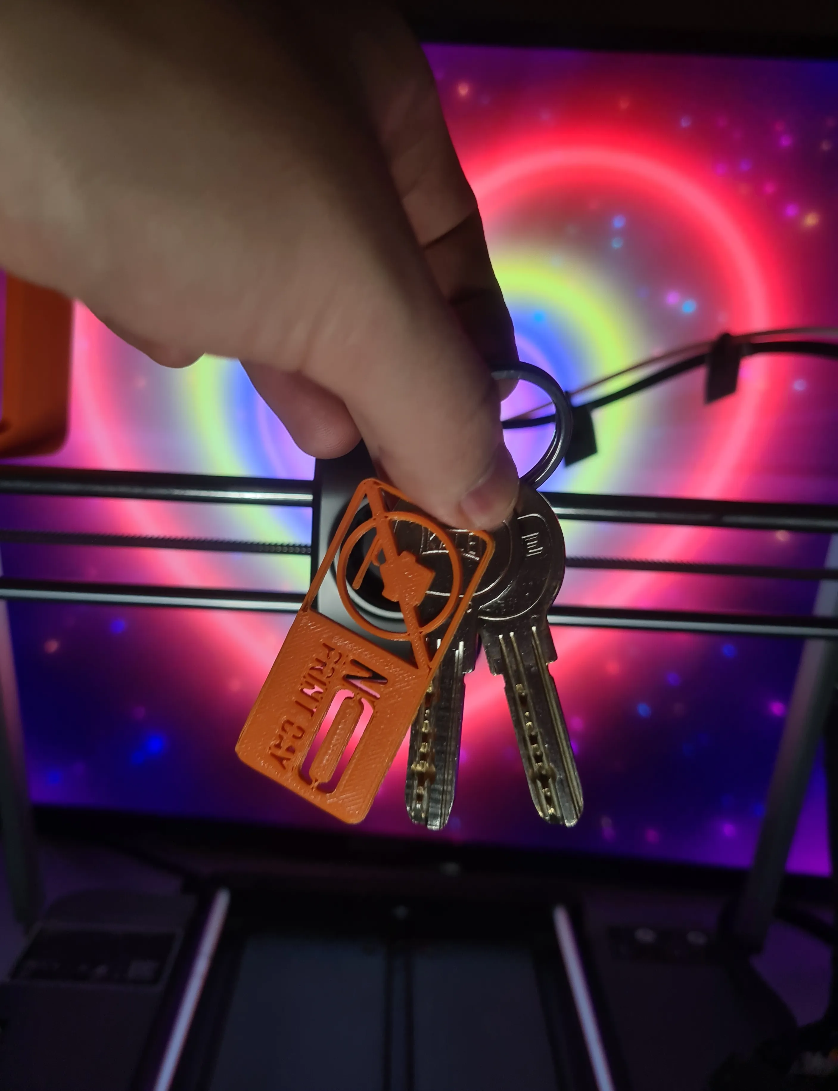 No Print Day - Keychain