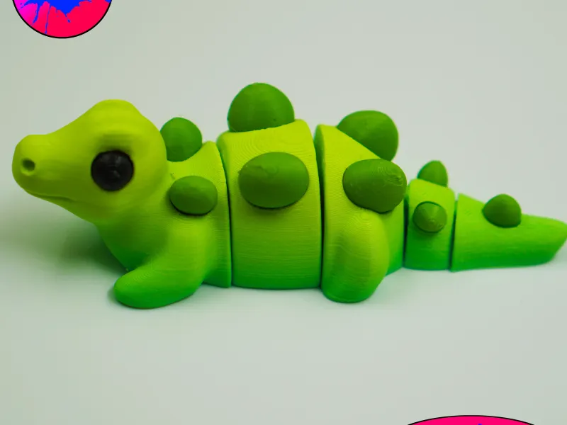 Niedlicher Flexi Tiny STEGOSAURUS (DINOSAUR)