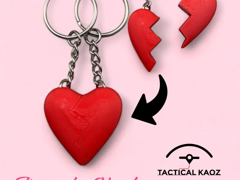 Magnetic Heart Keychain - A Love That Clicks! - No Supports