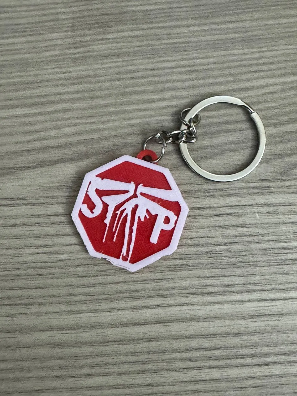 the last of us firefly stop sign [ keychain ] multi-layer