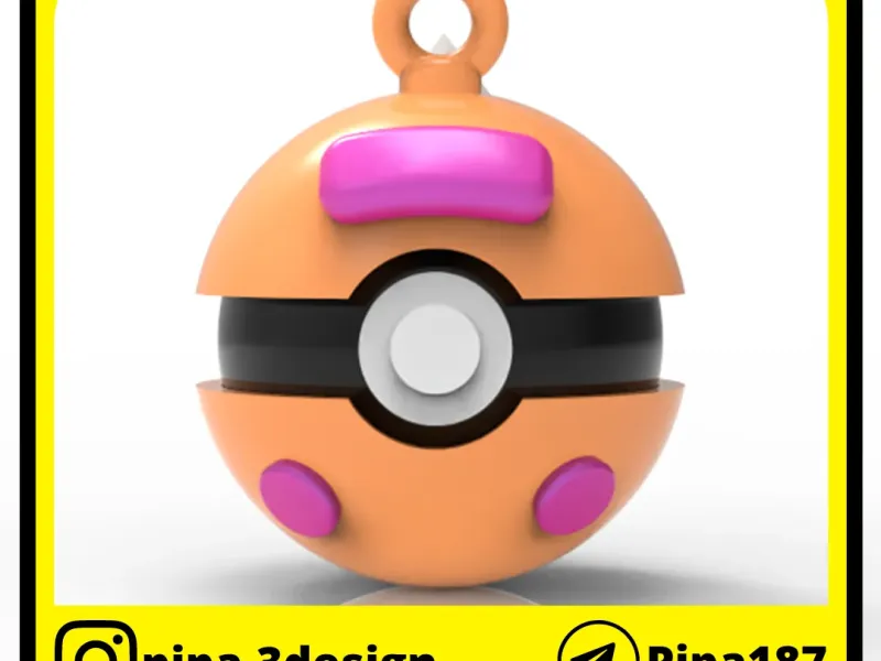 POKEMON CHRISTMAS ORNAMENTS - POKEBALLS WEEDLE