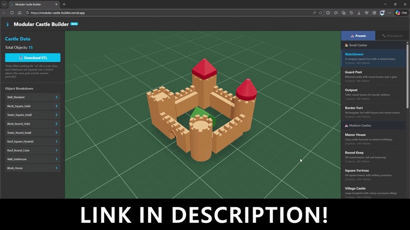 Modular Castle Builder | Create & 3D Print Your Own Castles!-1