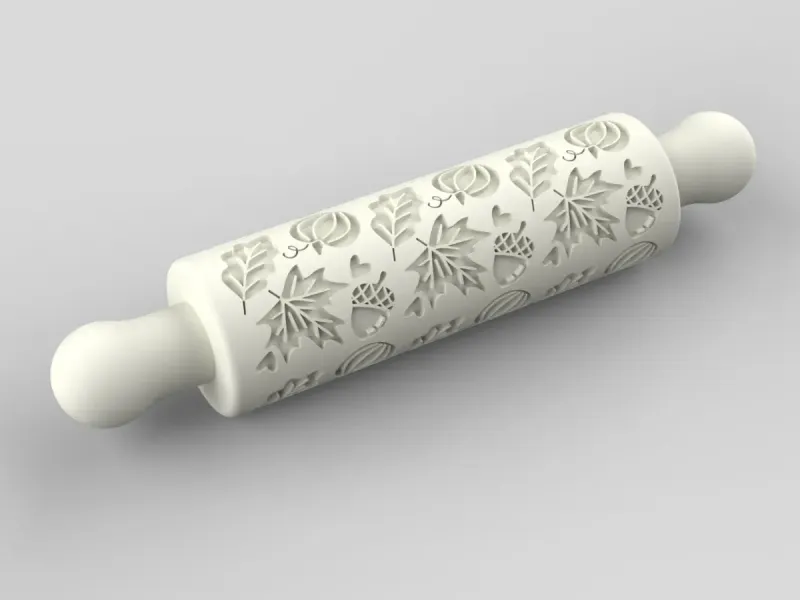 Rolling Pin with Embossed Pattern
