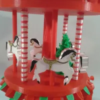 Christmas mecanical carrousel-2