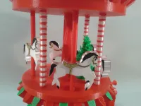 Christmas mecanical carrousel-2
