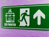 3D Printer Emergency Sign - Right Side Arrow Up-5