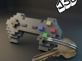 Rocket League Trophy & PS1 Controller Keychain-2