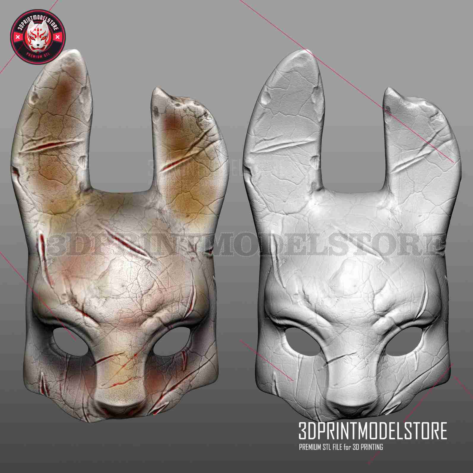 Huntress Mask Rabbit Hunter Cosplay Halloween Costume | 3D models ...
