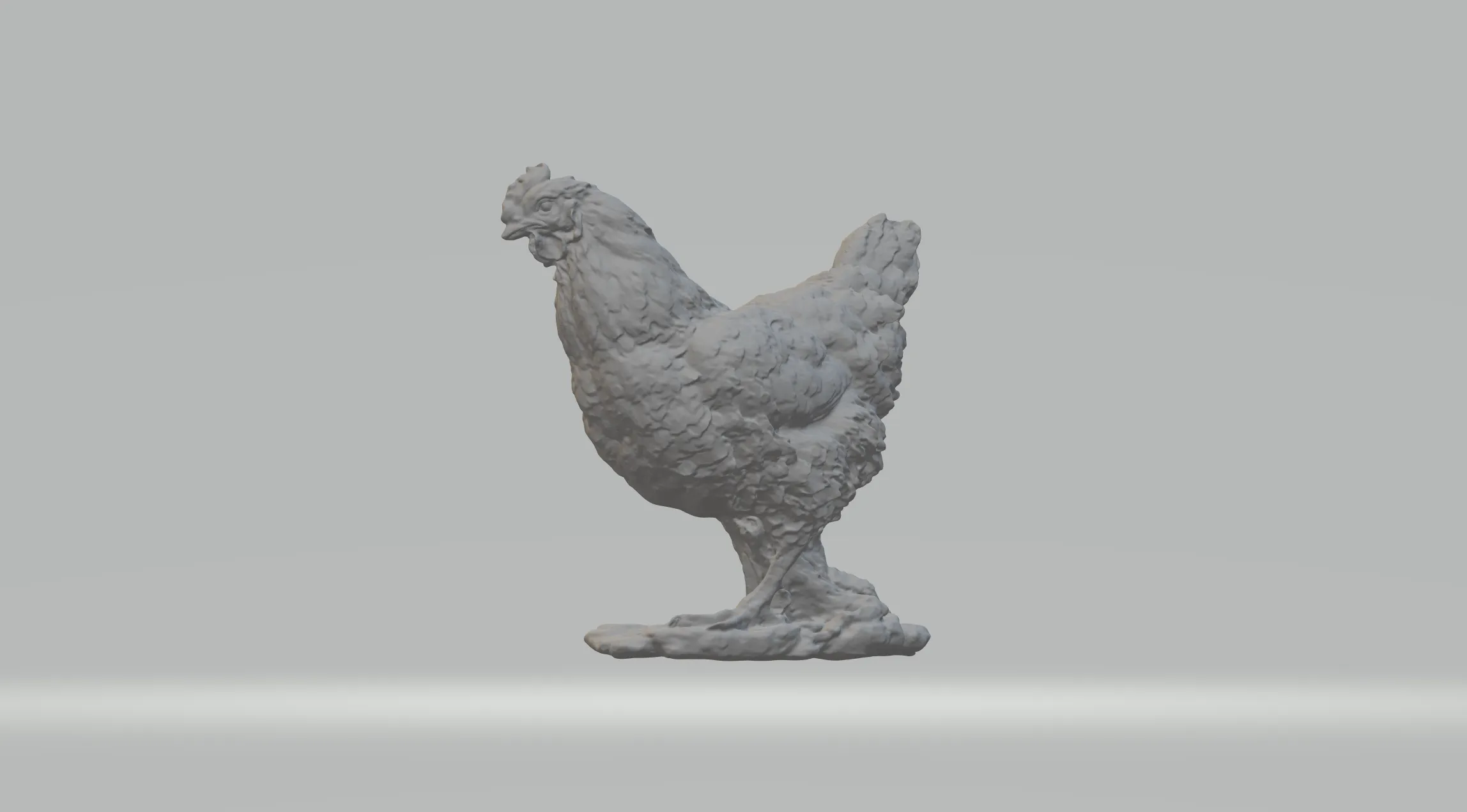 Hen Sculpture 3D print model