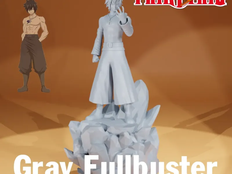 Fairy Tail - Gri Fullbuster - 3 boyutlu baskı - bölünmüş parça