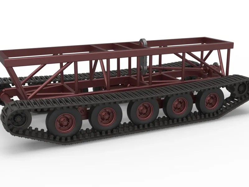 Chassis do camião de lama Redneck Rave sobre carris Escala 1:25