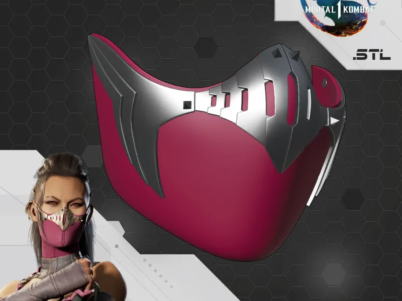 Maschera cosplay di Mileena per Mortal Kombat 1 MK12