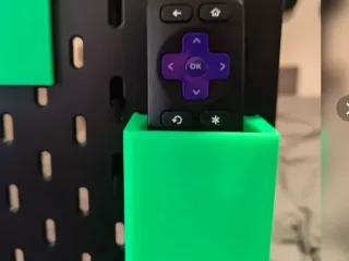 ROKU Remote Control Holder for IKEA Pegboard SKÅDIS