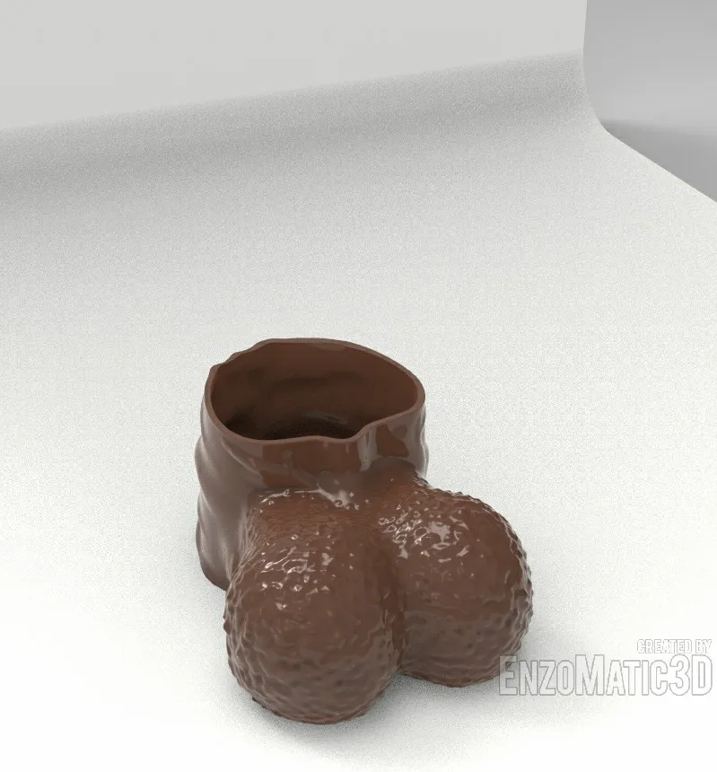 cock pot male body planter pencil holder STL