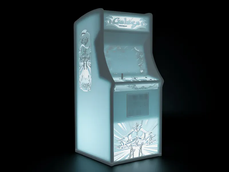 Galaga Arcade Cabinet with Lithophane