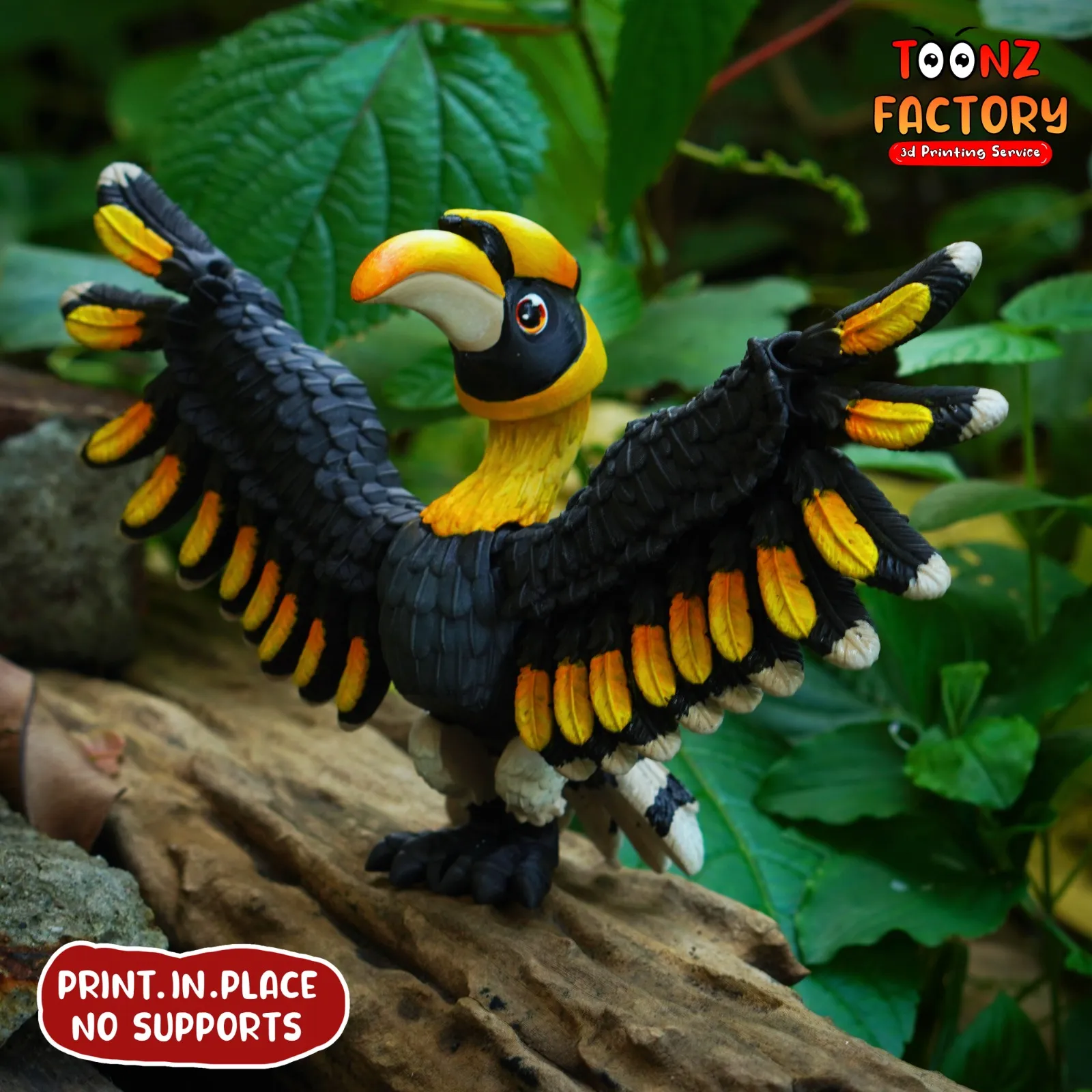 Other STL Download - PRINT IN PLACE CUTE FLEXI GREAT HORNBILL BIRDby ...