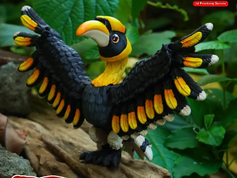 PRINT IN PLACE CUTE FLEXI GREAT HORNBILL BIRD