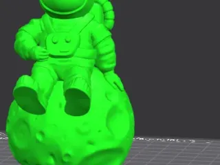 Man sitting on the moon