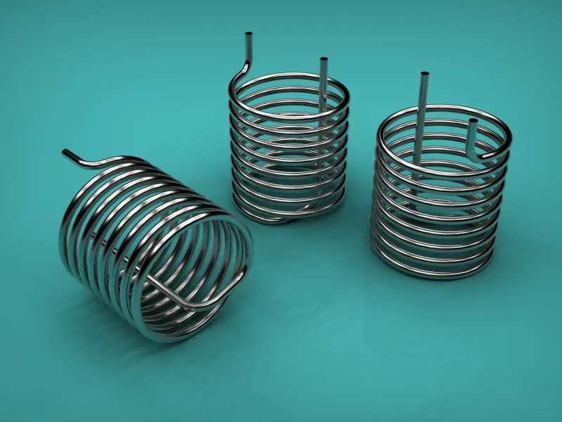 Helical pipe coil