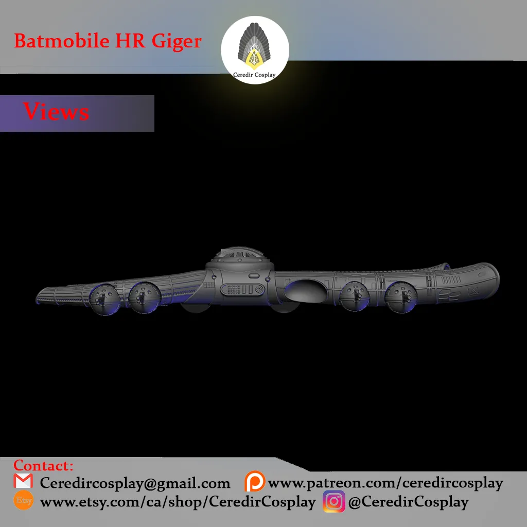 H.R. Giger Batmobile 3d digital download
