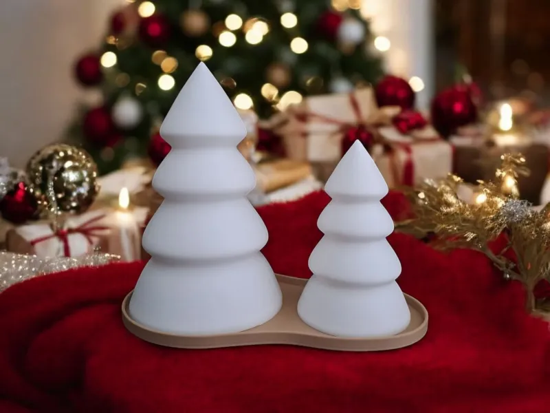 Funkelndes Baum-Set – Weihnachtsdekoration, teelichtkompatibel