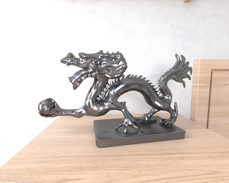 Chinese Dragon Lowpoly Low poly