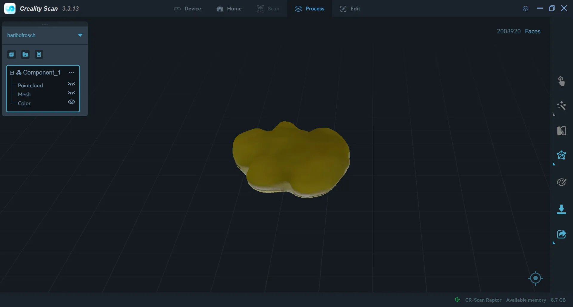 Haribo Gummy Frog "Quaxi" 3D Scan