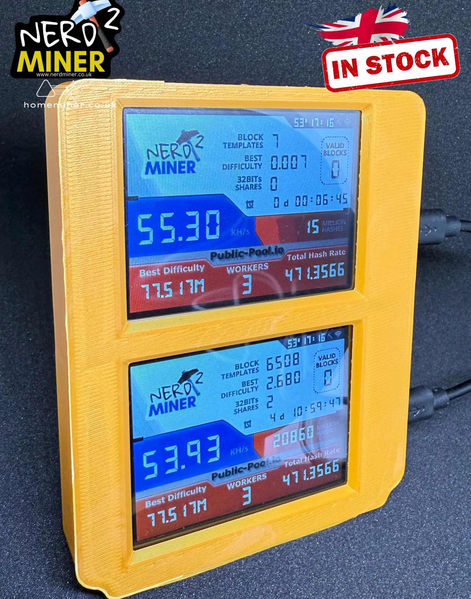 Home Miner Dual esp32-2432s028r CYD - Home Miner NerdMiner