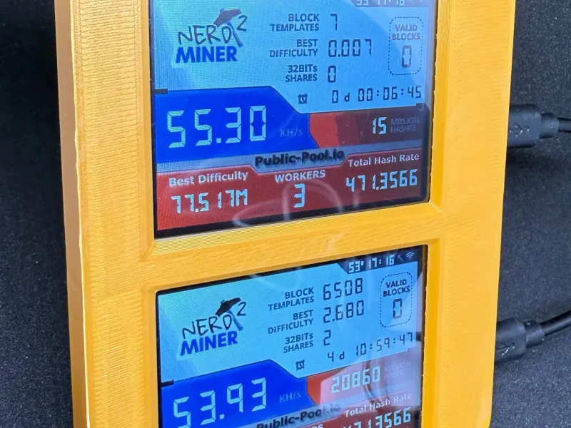 Home Miner Dual esp32-2432s028r CYD - Home Miner NerdMiner