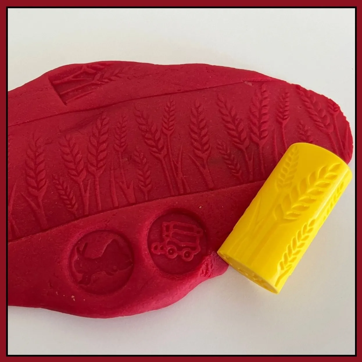 Sensory Play Texture Roller of Grain Field with stamps