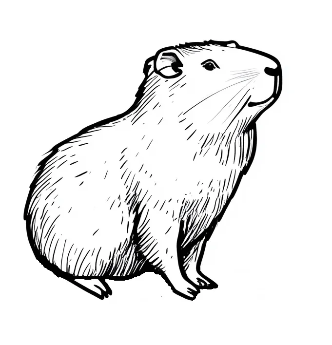 Capybara cookie cutter, Capybara shape, Cutter capybara