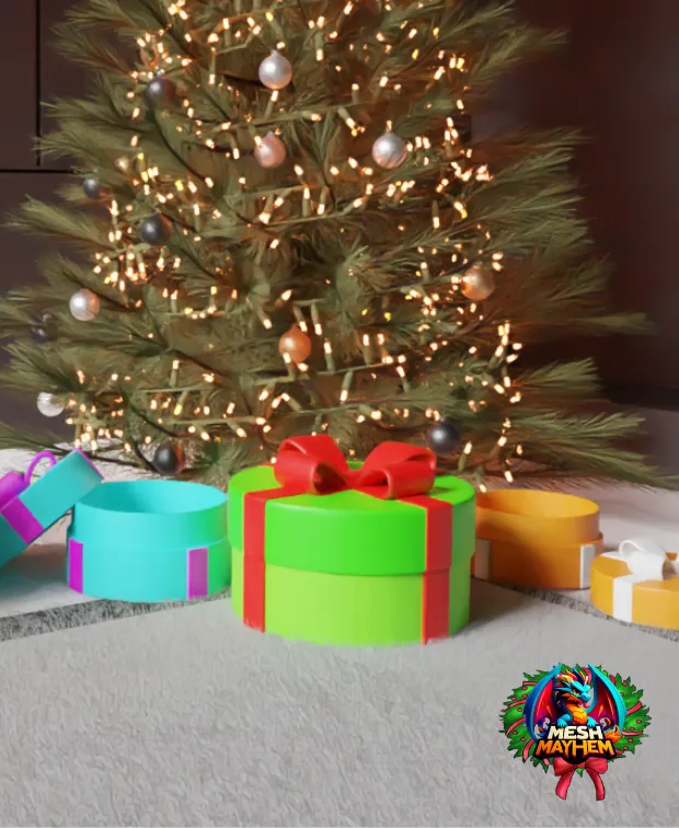 Round Holiday Gift Box