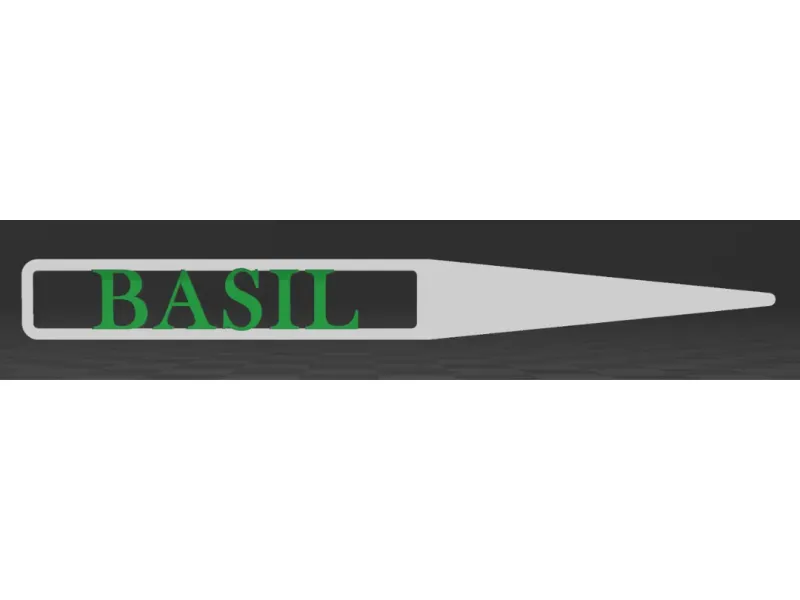 Fesleğen Bitkisi İşaretleyici - 3D Yazdırılabilir