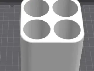 Toothbrush Holder "Four Tube" – with Four Seperate Chambers