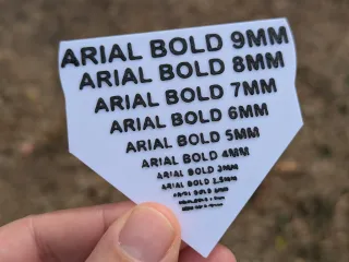 K2 Plus 0.4 nozzle multi color text size test print