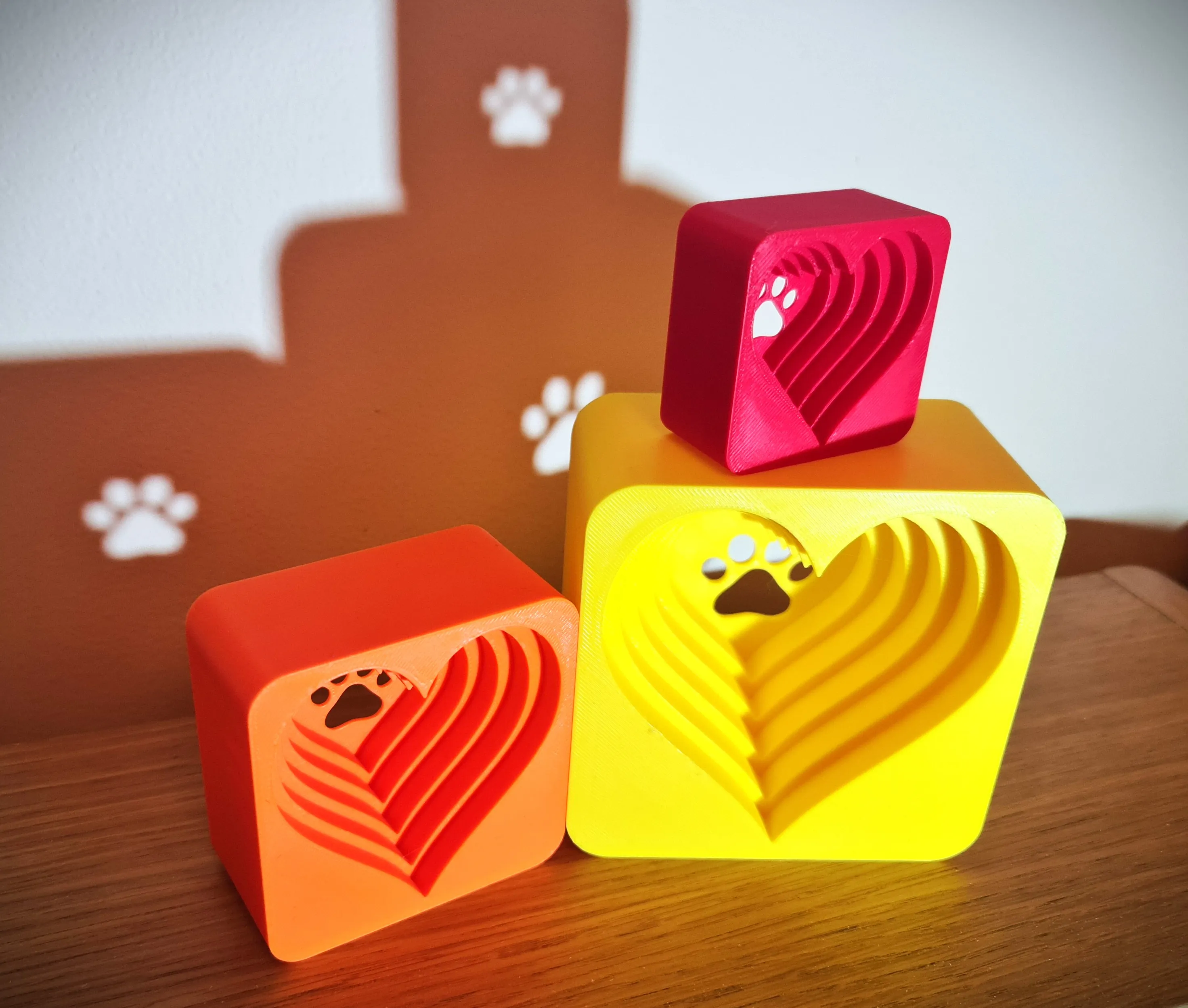 Pet Dog Cat Paw Print How Deep Is Your Love Valentine Gift