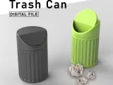 3D Trash Can – Ready to Print! Perfect for mini scenes-1