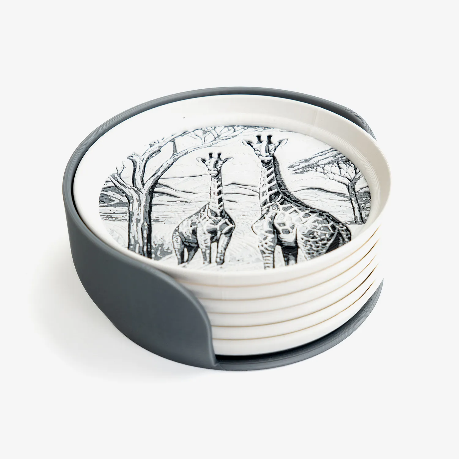 Stackable Coasters Archivos de impresora 3D | Archivo 3MF | Savanna Wildlife Stackable ...