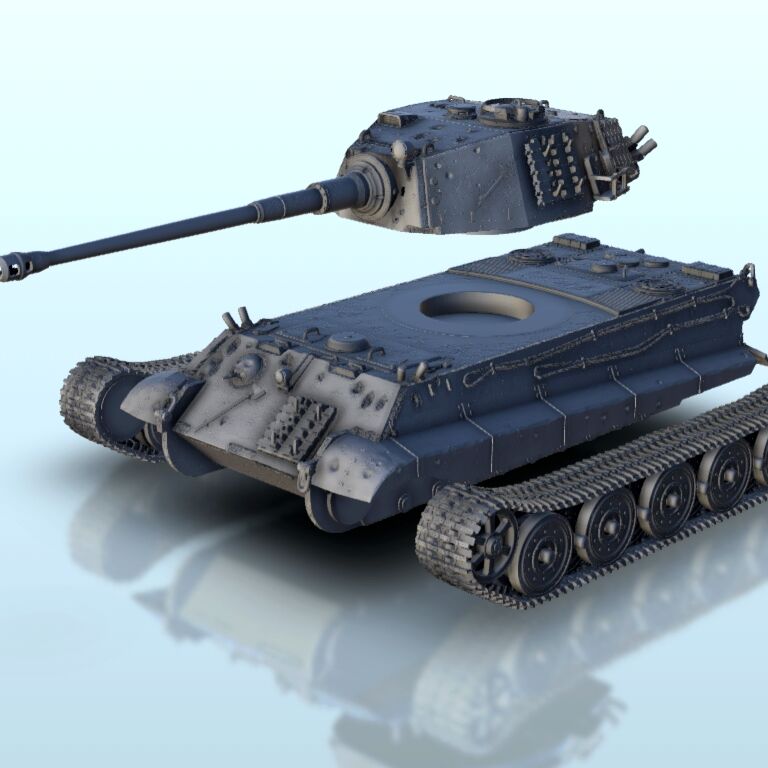 Panzer VI Tiger II - WW2 German Flames of War Bolt Action-3