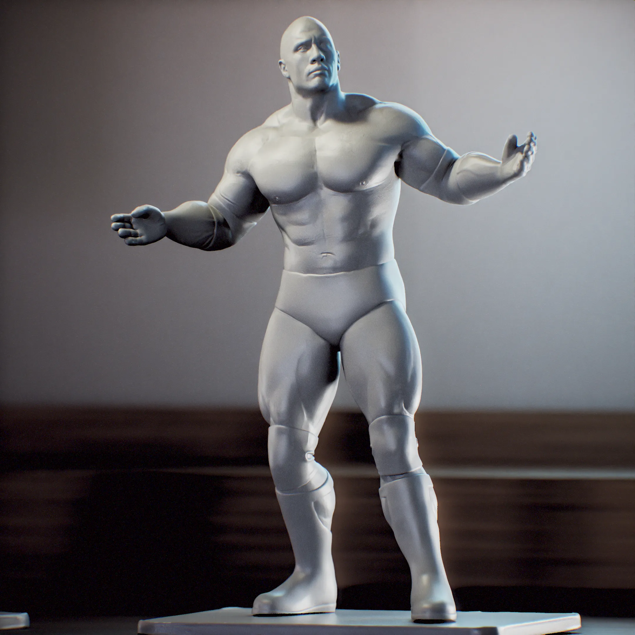La Roca - The Rock Pose x 2 - WWE - Dwayne Johnson -