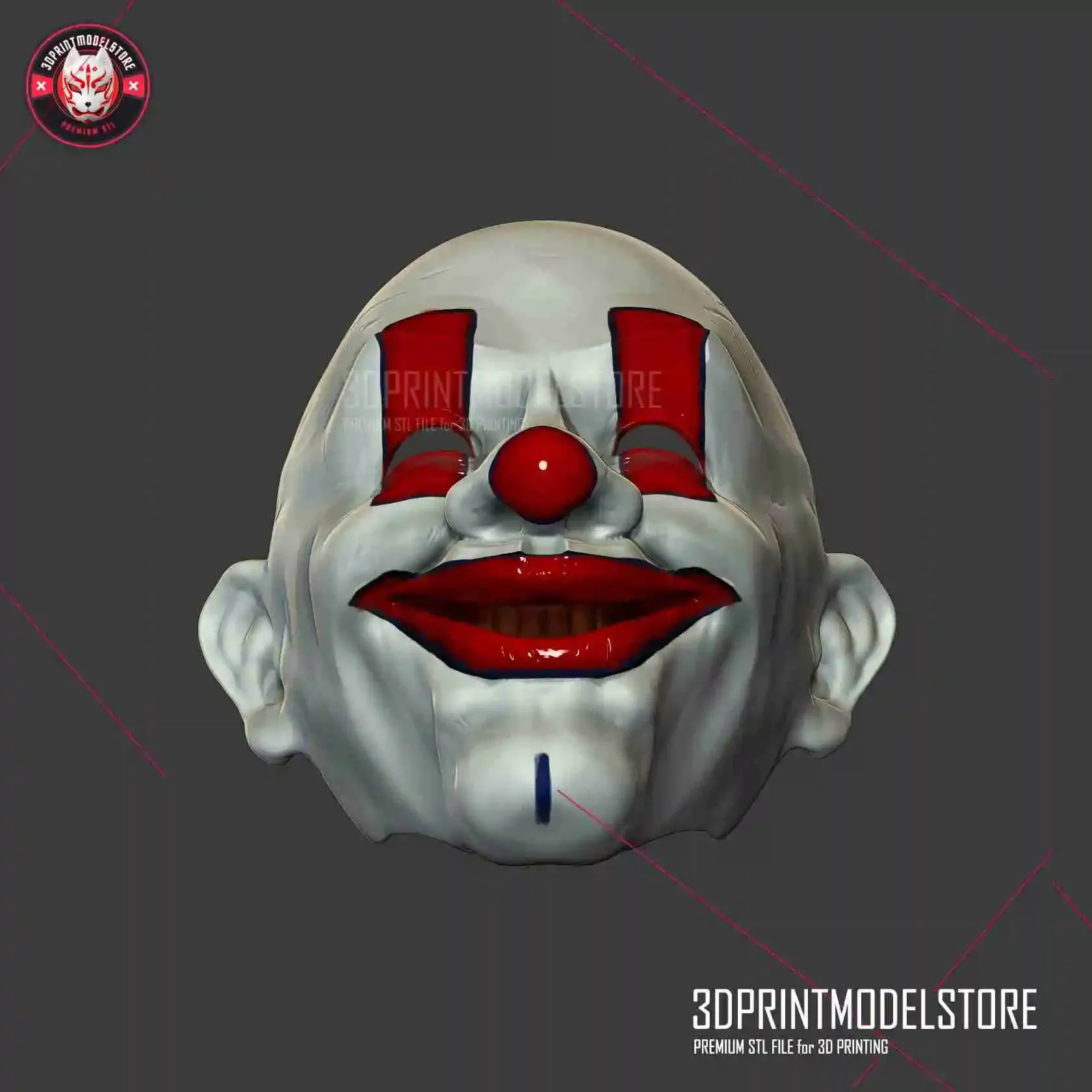 henchmen dark knight clown joker mask costume helmet Modelo de Impressão 3D  in Brinquedos 3DExport