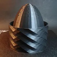 Self Watering Draining Low Poly Spiral Twist Planter Pot-7