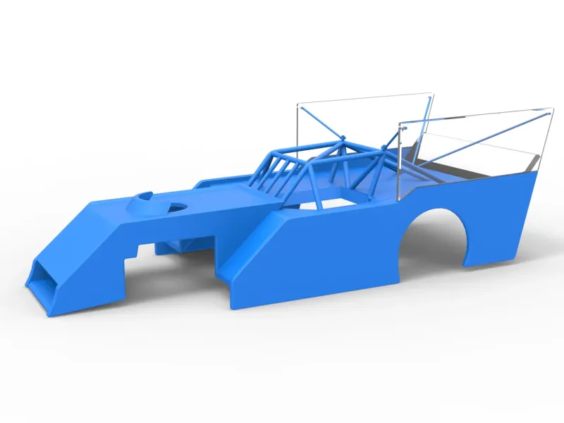 Shell of Outlaw Figure 8 Modified stock car Scale 1:25