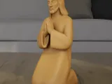 Praying Jesus 3D STL Model Printable Statue-1