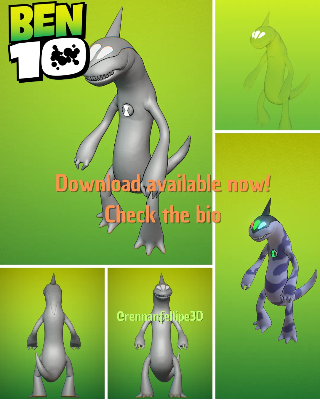 Chamalien 3D Model - Iconic Ben 10 Alien