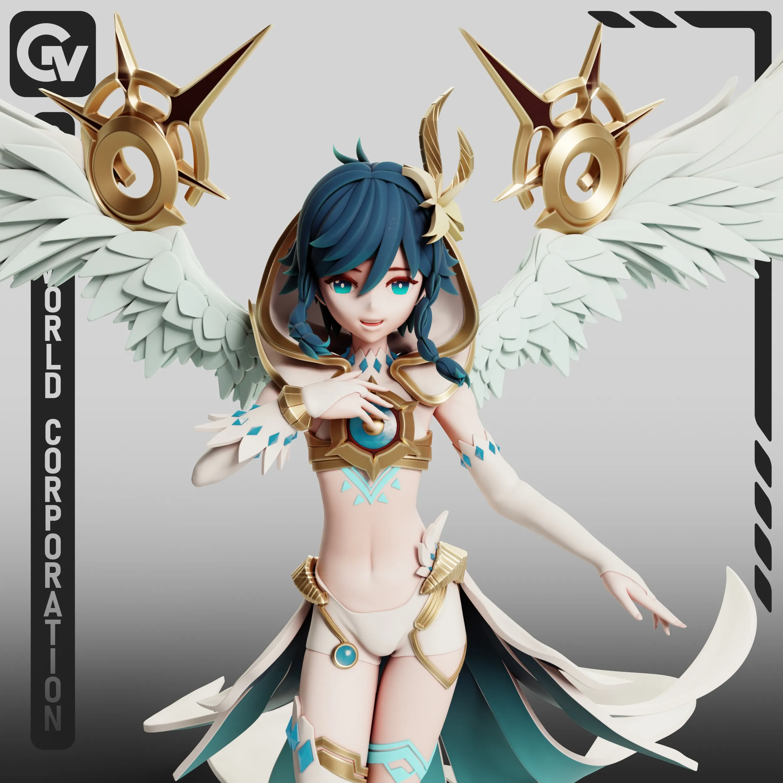 ウェンティ「古の神」| 原神 3Dプリント用STL＆3MFファイル